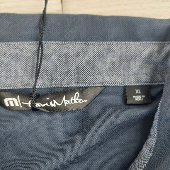 Travis Mathew Polo Shirt Mens XL Gray Short Sleeve Golf Logo Two Tone NWT - Picture 7 of 10